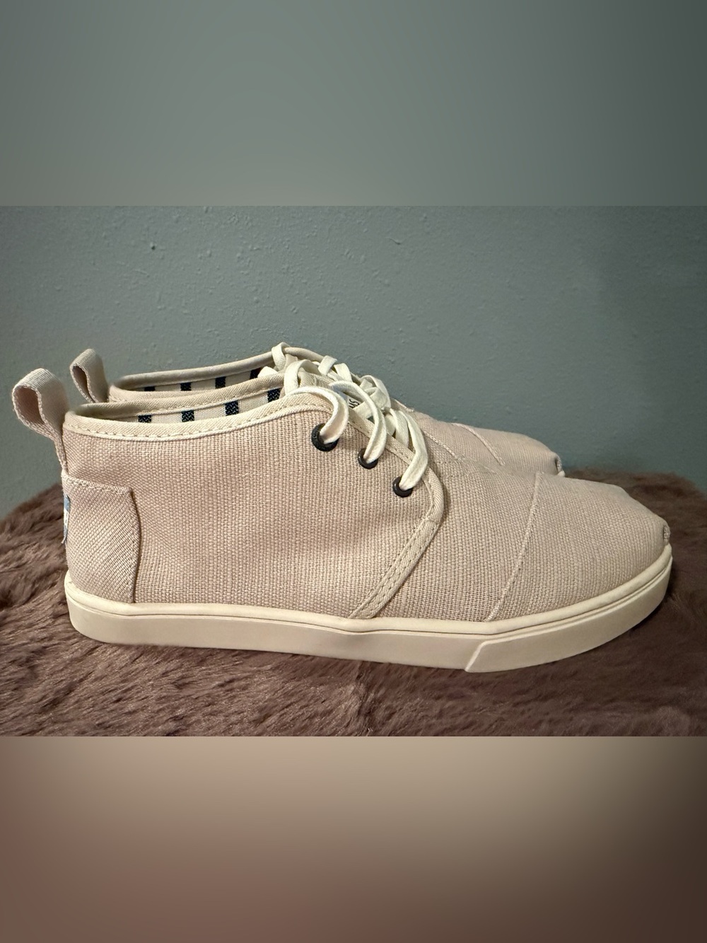 Toms Womens Bota Natural Heritage Canvas Beige Sneakers